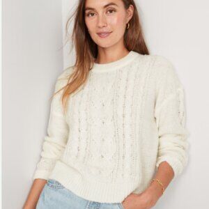 Old Navy Cable Knit Sweater in Sea Salt